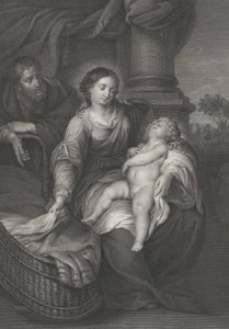La Sacra Famiglia, con il bambino Gesù addormentato in grembo alla Vergine, ca. 1778-86 da Raphael Morghen