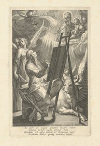 San Luca dipinge la Vergine da Raphael Sadeler I, after Bartholomaeus Spranger
