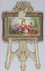 Valentine - Cavalletto in piedi, famiglia cromolitografata, 1873 da Raphael Tuck and Sons