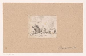 Pecora sdraiata con due agnelli da Raphael Winter