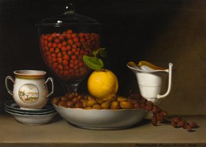 Natura morta - Fragole, noci, ecc.