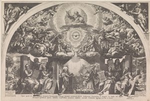 Annunciazione con i sei profeti e cori di angeli