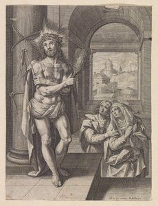 Flagellazione di Cristo con Giovanni e Maria da Raphaël Sadeler (I)