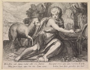 Giovanni Battista come giovane presso una fonte