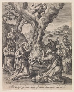 Offerta di Noè dopo il diluvio da Raphaël Sadeler (I)