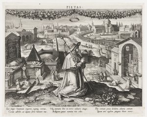 Pietà come personificazione della devozione (serie: Belangrijkste bezigheden van een prins, Schema, seu speculum principum)