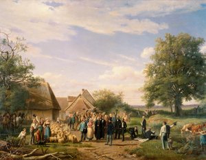 Napoleone III in visita alla fattoria di Coudray in Sologne