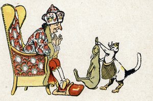 "Il Gatto con gli Stivali" illustrazione per le Fiabe di Charles Perrault, circa 1920 da Raymond de la Neziere