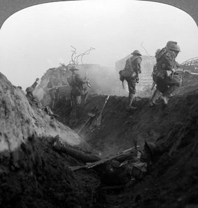 Guerra di trincea sulla Linea Hindenburg, Bellicourt, Francia, Prima Guerra Mondiale, 1917-1918