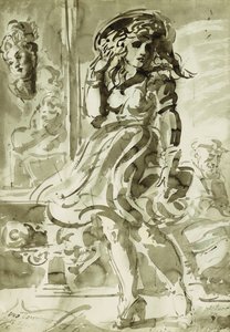 Una gonna gonfiata dal vento: Un disegno a doppia faccia
