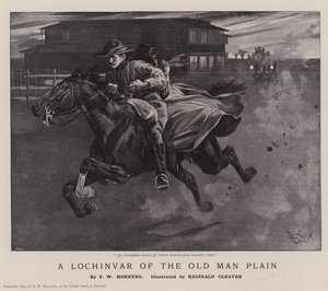 Un Lochinvar della pianura di Old Man (litografia) da Reginald Thomas Cleaver