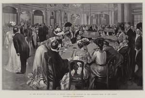 Nel pieno della stagione a Monte Carlo, una serata nella sala della roulette del Casinò (litografia) da Reginald Thomas Cleaver