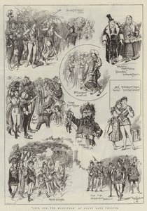 "Jack e la pianta di fagioli" al Drury Lane Theatre (incisione) da Reginald Thomas Cleaver