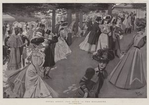 Royal Ascot, scena nel recinto (litografia) da Reginald Thomas Cleaver