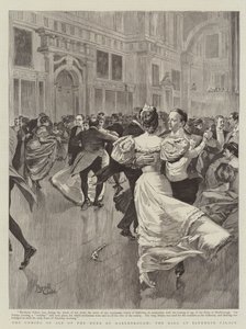 La maggiore età del Duca di Marlborough, il ballo a Blenheim Palace (incisione) da Reginald Thomas Cleaver