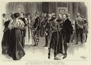 Le dimissioni del presidente della Camera Peel (incisione) da Reginald Thomas Cleaver