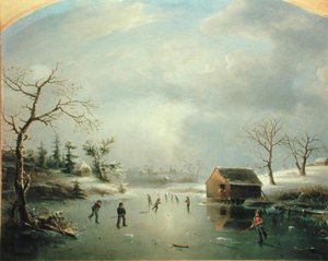 Stagno di pattinaggio a Morristown, New Jersey
