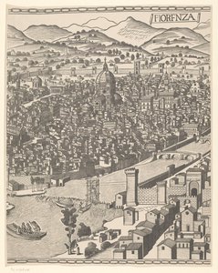 Veduta di Firenze (parte centrale) da Reichsdruckerei