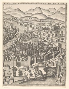 Veduta di Firenze (parte destra) da Reichsdruckerei