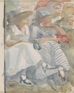 Due donne sedute in prima fila in un pubblico