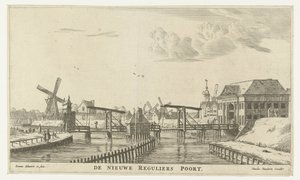 Veduta della Terza Porta Reguliers ad Amsterdam (serie: Le porte della città di Amsterdam)