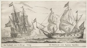 Navi di Amsterdam: La Libertà, una nave da guerra. Il Segugio, una nave spagnola