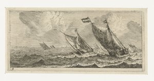 Traghetti su un mare agitato da Reinier Nooms