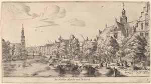 Noordenmarkt con la Noorden Kerk da Reinier Nooms, called Zeeman
