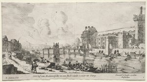 Vedute di Parigi: Vista del Louvre e delle Tuileries da Reinier Nooms, called Zeeman