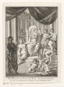 Rappresentazione allegorica con Storia, Verità, Antichità e Prudenza da Reinier Vinkeles (I)