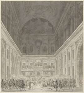Ballo nella Sala Civica del Municipio di Amsterdam in onore della visita del Principe Guglielmo V e Guglielmina di Prussia, giugno 1768
