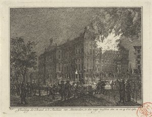 Incendio del municipio di Amsterdam, 1762 da Reinier Vinkeles (I)