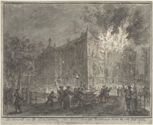 Incendio nel municipio di Amsterdam, 1762 da Reinier Vinkeles (I)