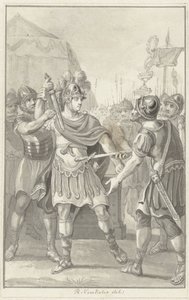 Germanico giura fedeltà a Tiberio da Reinier Vinkeles (I)