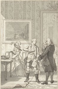 Illustrazione per il dramma Het Tweegevegt van Jester da Reinier Vinkeles (I)
