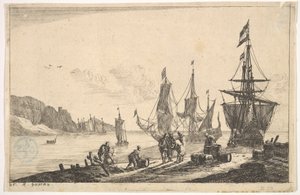Baia con navi a vela da Reinier Zeeman