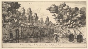 Il giardino di M. de Nue fuori dal sobborgo di S. Marceau vicino a Parigi, XVII secolo da Reinier Zeeman