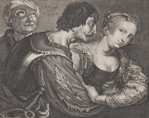 La Prosseneta: una Vecchia Donna, un Soldato e una Donna, ca. 1635-68 da Reinier van Persyn