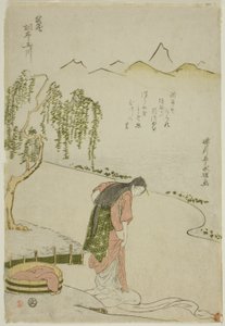 Il fiume gioiello Chofu nella provincia di Musashi, da una serie senza titolo di Sei fiumi gioiello