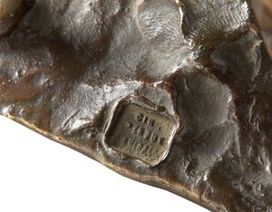 (dettaglio) di un piccolo modello di bulldog francese