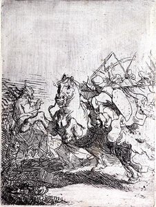 Una battaglia di cavalleria da Rembrandt Harmensz. van Rijn