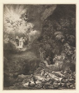 Annunciazione ai pastori, 1634 da Rembrandt van Rijn