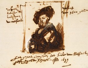 Baldassarre Castiglione, schizzo dal ritratto da Rembrandt Harmensz. van Rijn