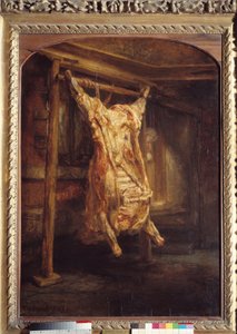 Carcassa di bue. Dipinto di Harmensz Van Rijn Rembrandt (1606-1669) da Rembrandt van Rijn