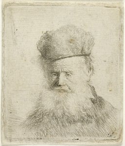Busto di un Vecchio con Cappello di Pelliccia e Barba Fluente, c.1631 da Rembrandt Harmensz. van Rijn
