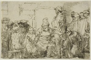 Cristo Seduto che Disputa con i Dottori da Rembrandt Harmensz. van Rijn