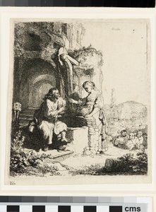 Cristo e la donna di Samaria tra le rovine da Rembrandt van Rijn