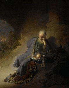 Geremia lamenta la distruzione di Gerusalemme da Rembrandt van Rijn
