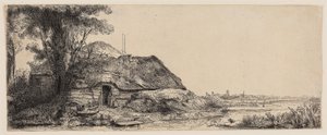 Paesaggio con Cottage e Grande Albero da Rembrandt Harmensz. van Rijn