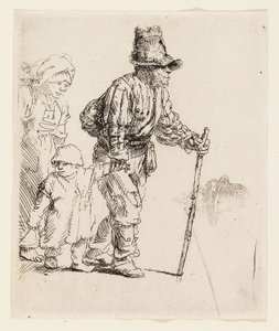 Famiglia di contadini in viaggio, c.1652 da Rembrandt Harmensz. van Rijn
